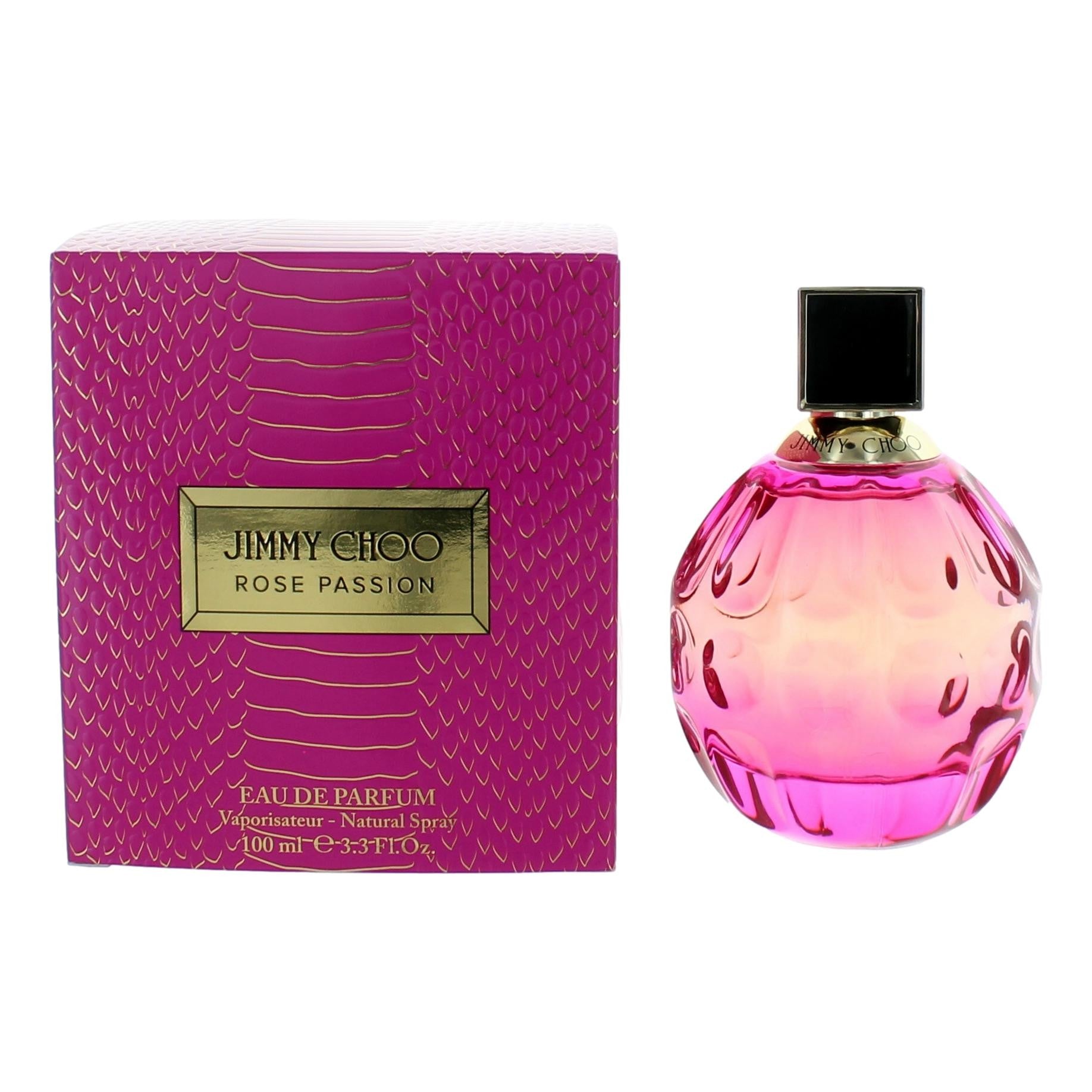 Bottle of Jimmy Choo Rose Passion by Jimmy Choo, 3.3 oz Eau De Parfum Spray for Women
