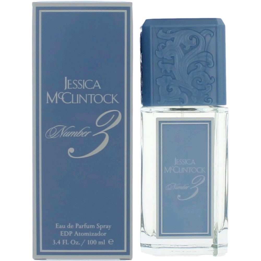 Bottle of Jessica Mcclintock Number 3 by Jessica McClintock, 3.4 oz Eau De Parfum Spray for Women