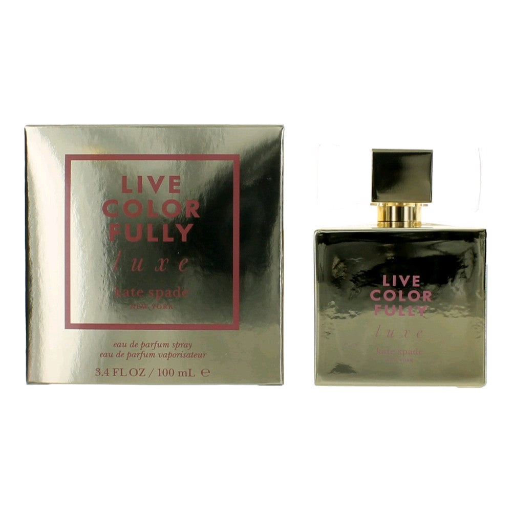 Bottle of Live Colorfully Luxe by Kate Spade, 3.4 oz Eau De Parfum Spray for Women