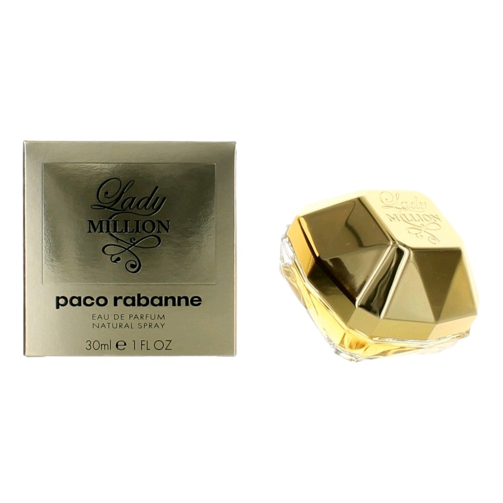 Bottle of Lady Million by Paco Rabanne, 1 oz Eau de Parfum Spray for Women