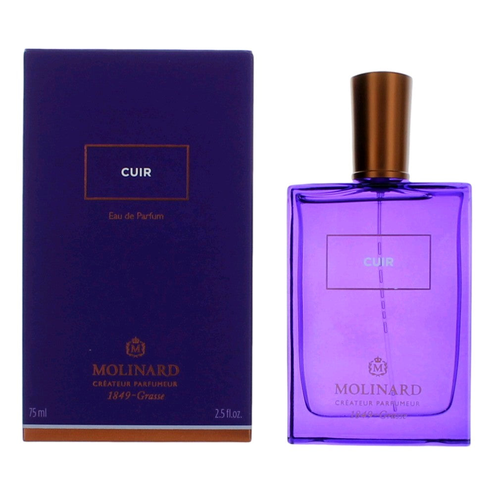 Bottle of Cuir by Molinard, 2.5 oz Eau de Parfum Spray for Women