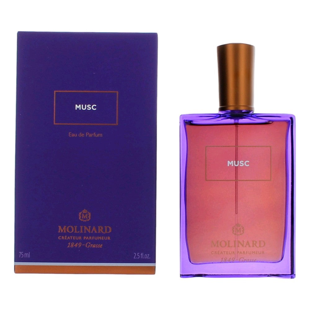 Bottle of Musc by Molinard, 2.5 oz Eau de Parfum Spray for Women