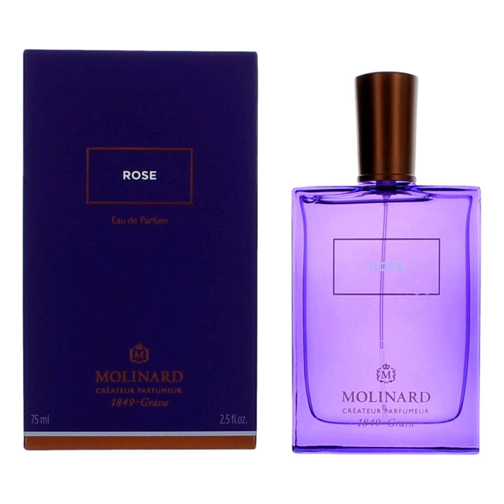 Bottle of Rose by Molinard, 2.5 oz Eau de Parfum Spray for Women. New