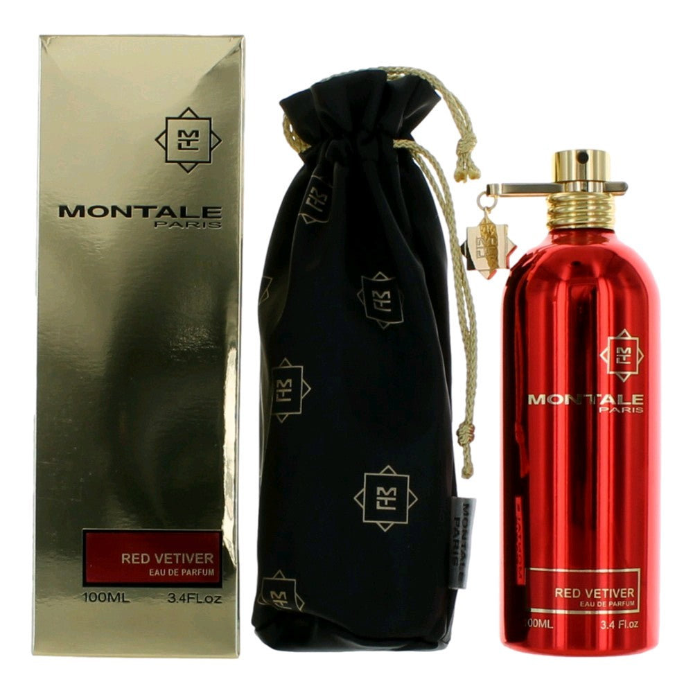 Bottle of Montale Red Vetiver by Montale, 3.4 oz Eau De Parfum Spray for Men