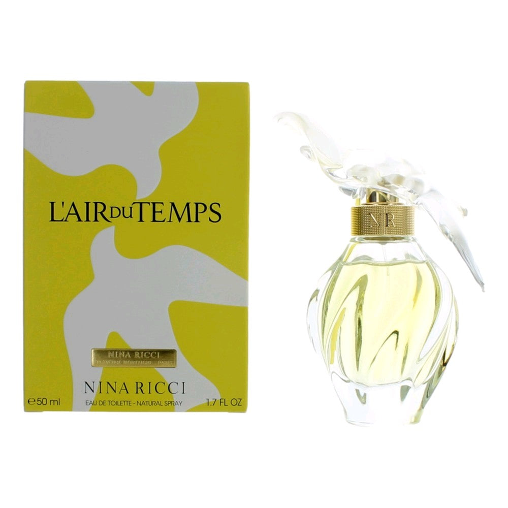 Bottle of L'air du Temps by Nina Ricci, 1.7 oz Eau De Toilette Spray for Women