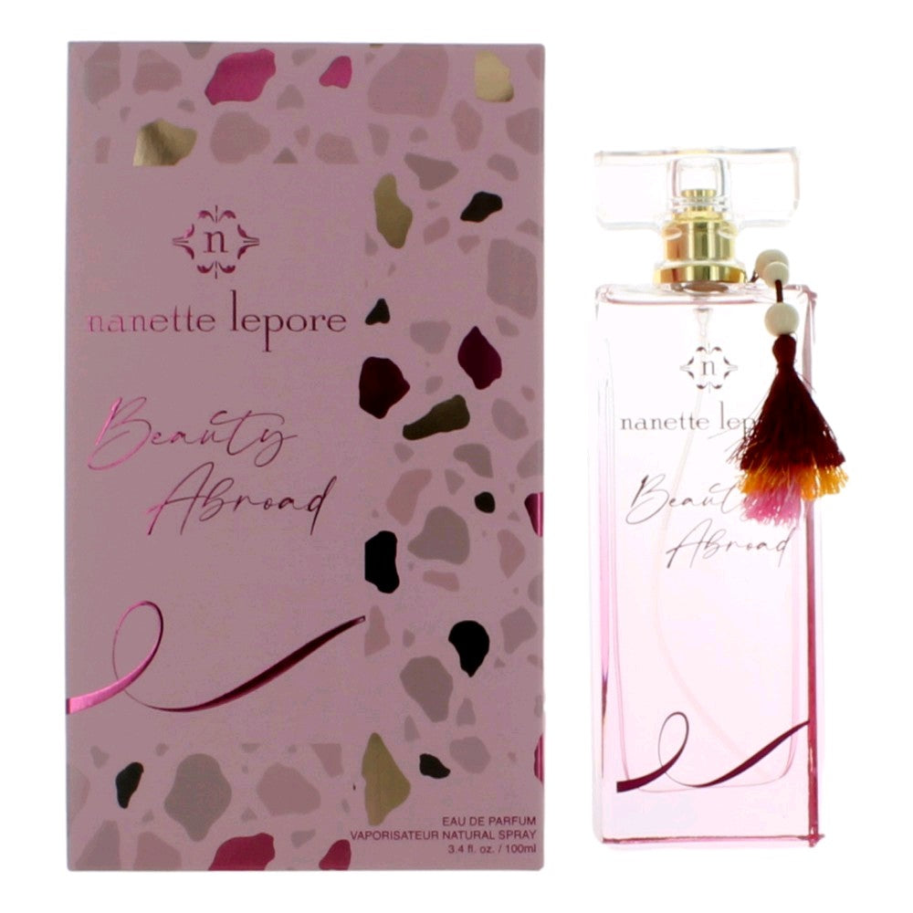 Bottle of Beauty Abroad by Nanette Lepore, 3.4 oz Eau De Parfum Spray for Women