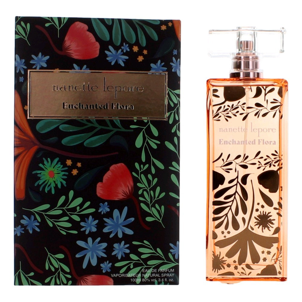 Bottle of Enchanted Flora by Nanette Lepore, 3.4 oz Eau De Parfum Spray for Women