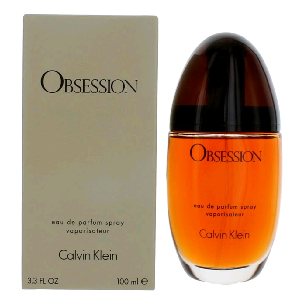 Bottle of Obsession by Calvin Klein, 3.3 oz Eau De Parfum Spray for Women