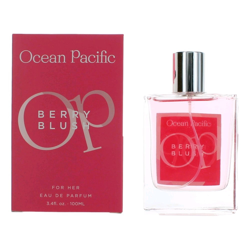 Bottle of OP Berry Blush by Ocean Pacific, 3.4 oz Eau De Parfum Spray for Women