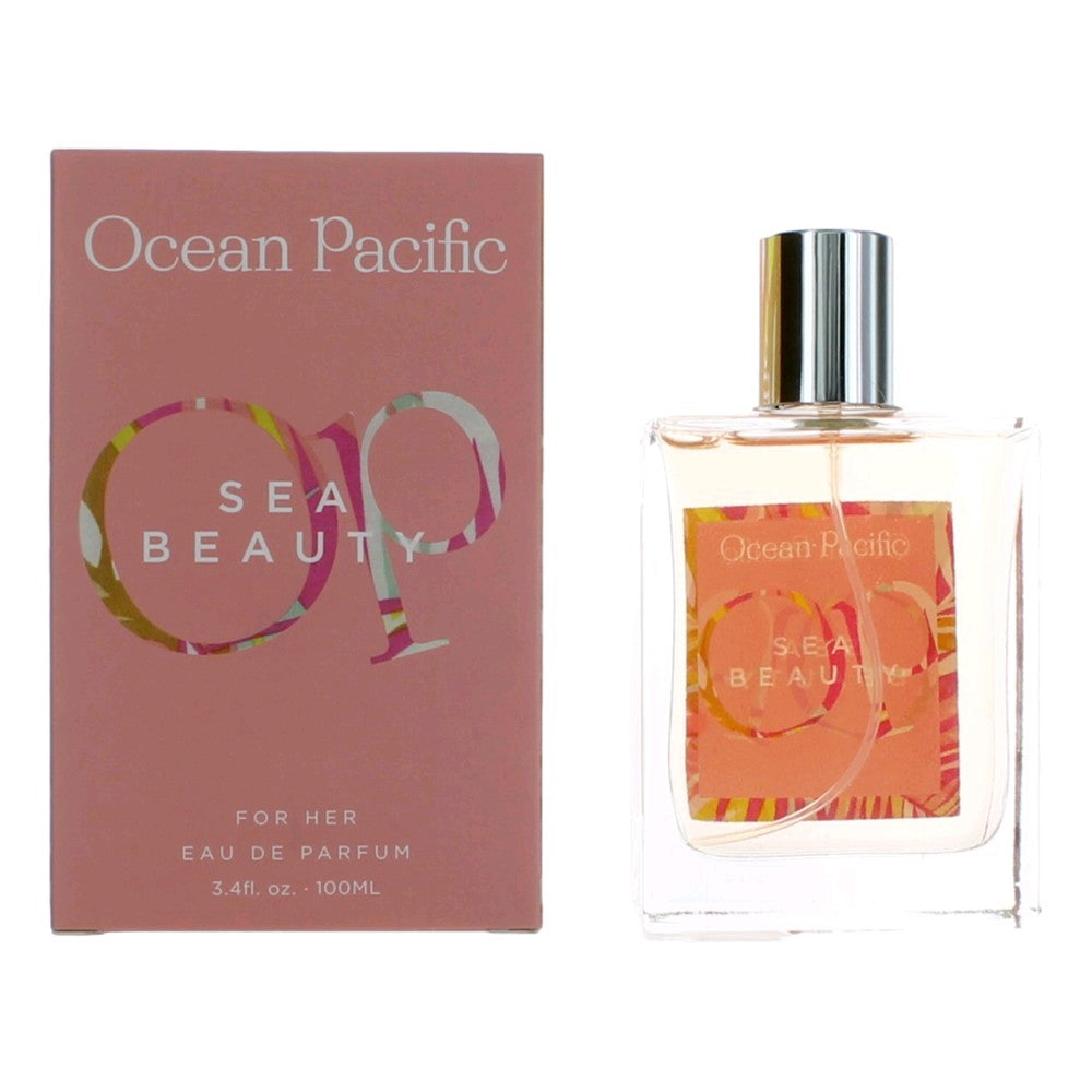 Bottle of OP Sea Beauty by Ocean Pacific, 3.4 oz Eau De Parfum Spray for Women