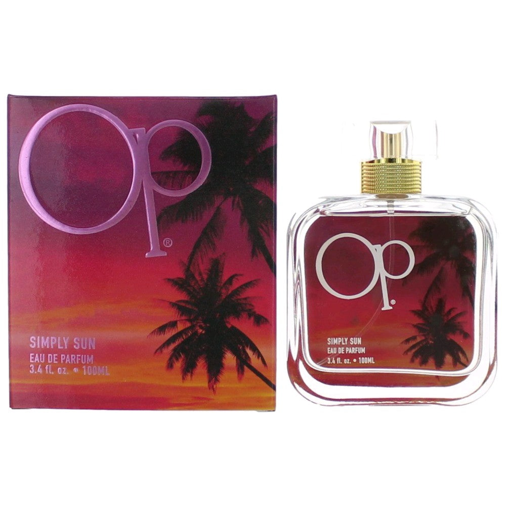 Bottle of OP Simply Sun by Ocean Pacific, 3.4 oz Eau De Parfum Spray for Women