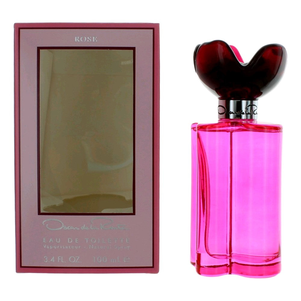 Bottle of Oscar Rose by Oscar De La Renta, 3.4 oz Eau De Toilette Spray for Women