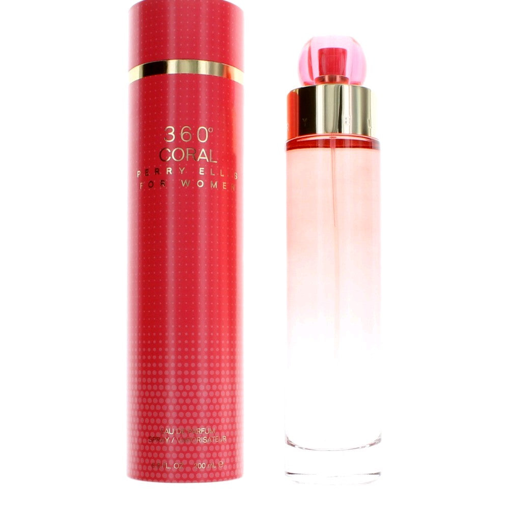 Bottle of Perry Ellis 360 Coral by Perry Ellis, 6.8 oz Eau De Toilette Spray for Women