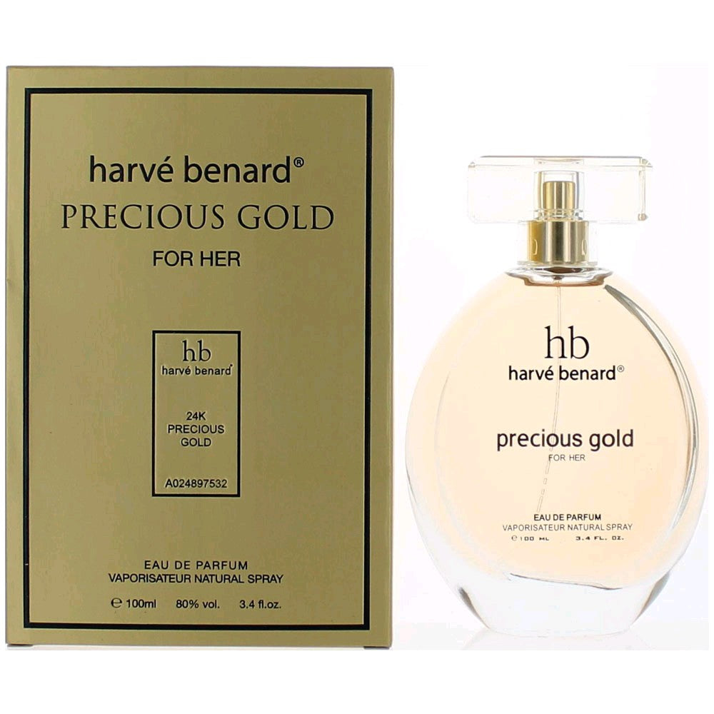 Bottle of Precious Gold by Harve Bernard, 3.4 oz Eau De Parfum Spray for Women