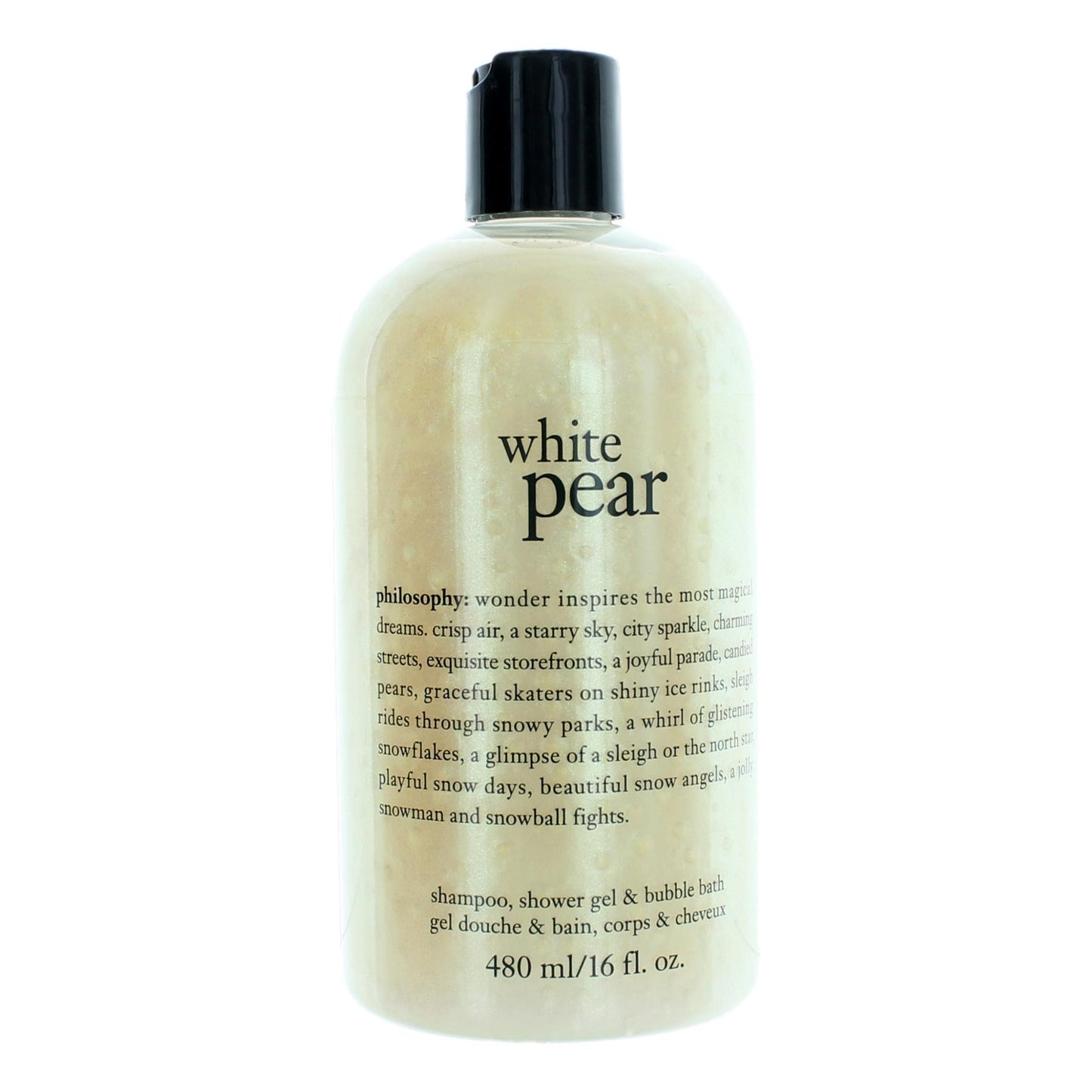 Bottle of White Pear by Philosophy, 16 oz Shampoo, Shower Gel & Bubble Bath for Women