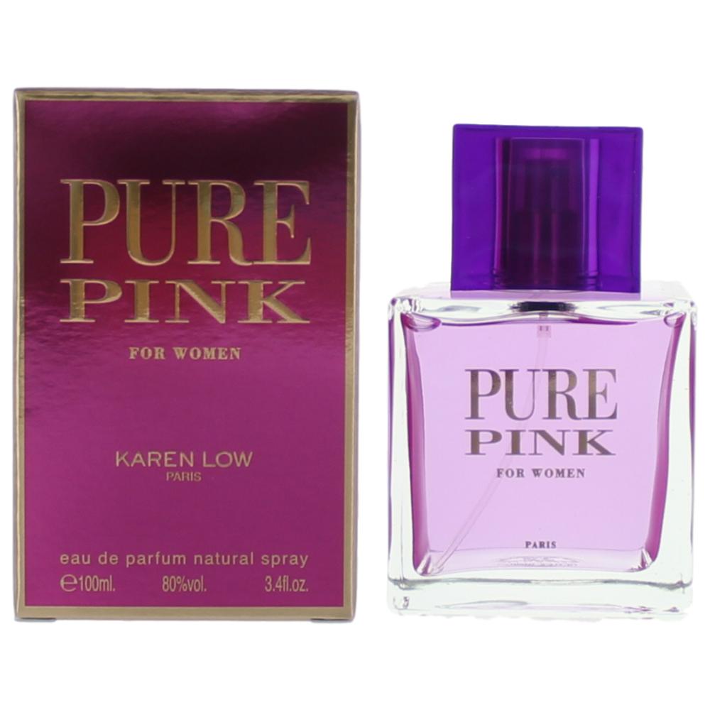 Bottle of Pure Pink by Karen Low, 3.4 oz Eau De Parfum Spray for Women