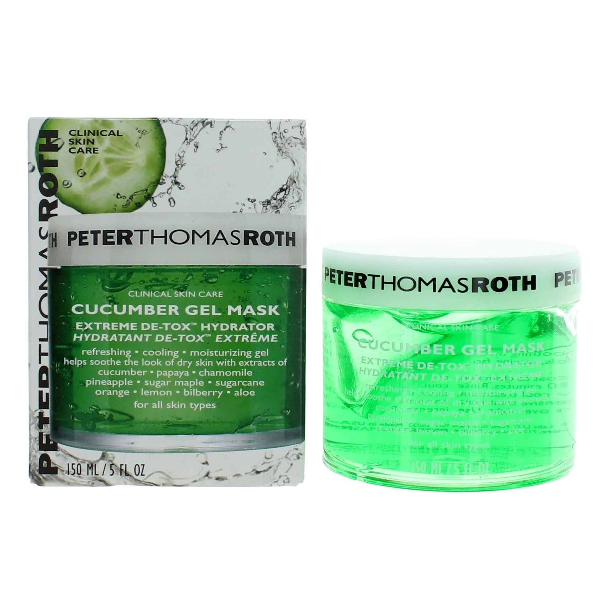 Bottle of Peter Thomas Roth Extreme Detox Hydrator by Peter Thomas Roth, 5 oz Cucumber Gel Mask