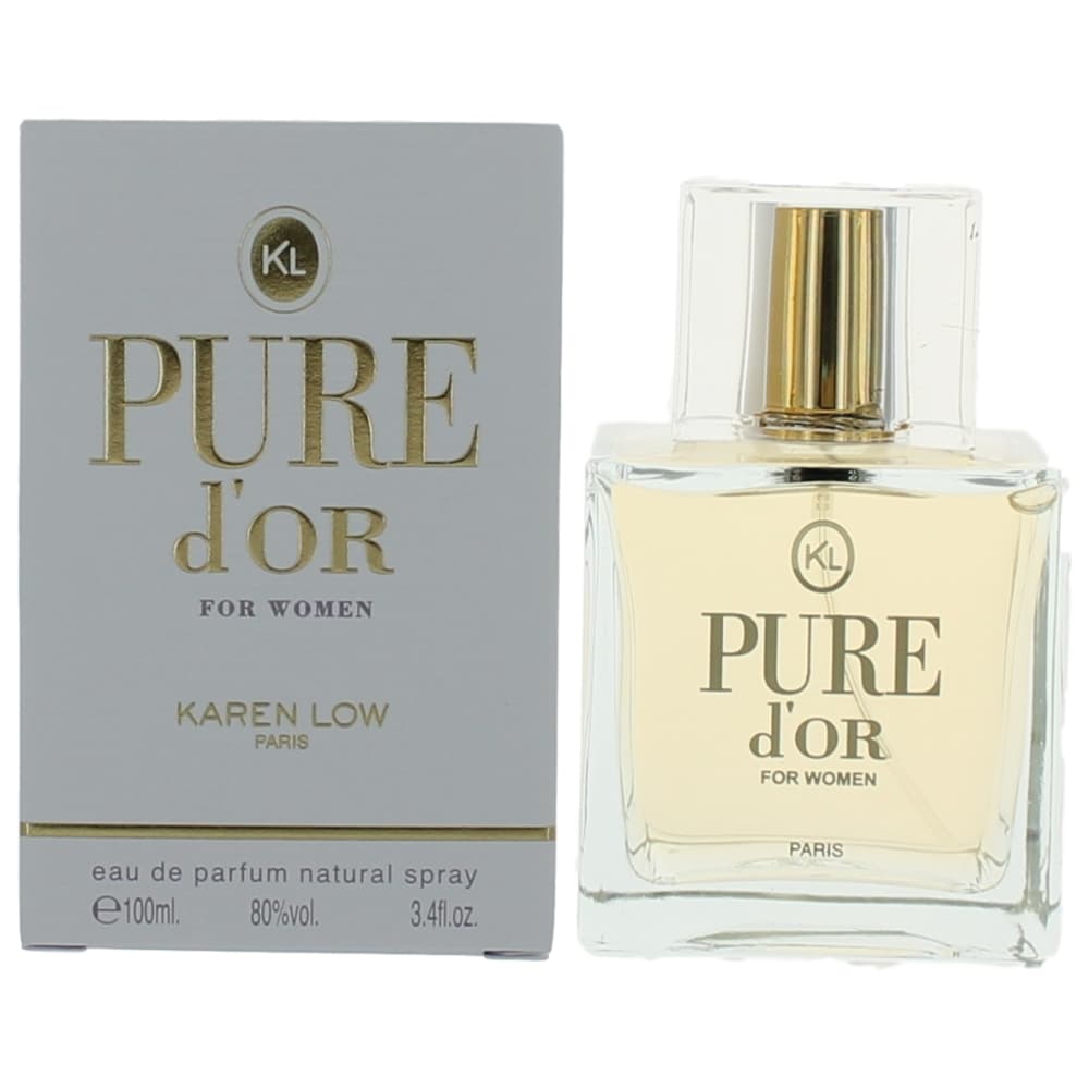 Bottle of Pure D'or by Karen Low, 3.4 oz Eau De Parfum Spray for Women