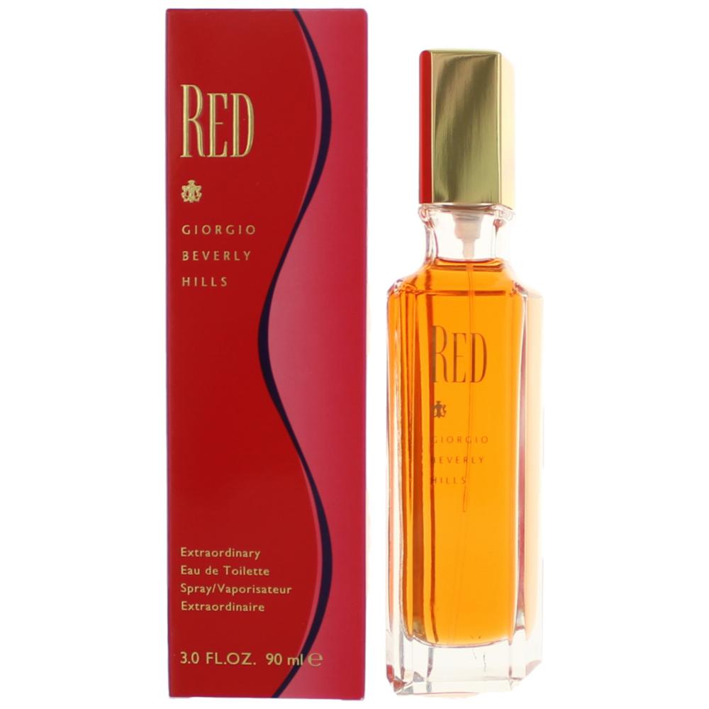 Bottle of Red by Beverly Hills, 3 oz Eau De Toilette Spray for Women