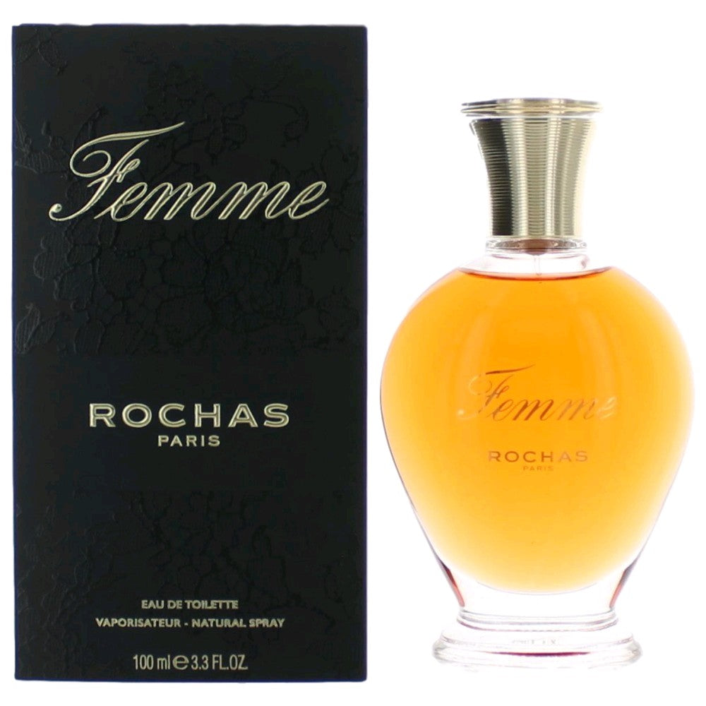 Bottle of Femme by Rochas, 3.4 oz Eau De Toilette Spray for Women