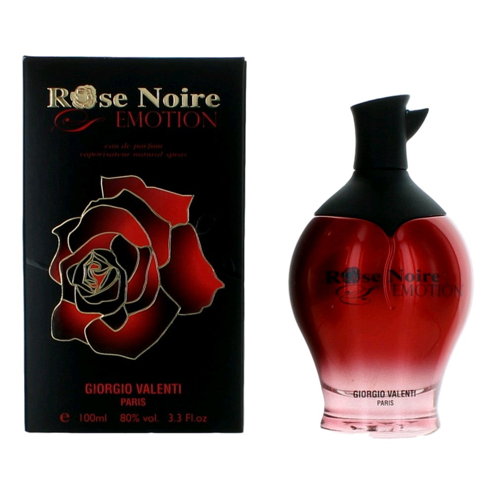 Bottle of Rose Noire Emotion by Giorgio Valenti, 3.3 oz Eau De Parfum Spray for Women