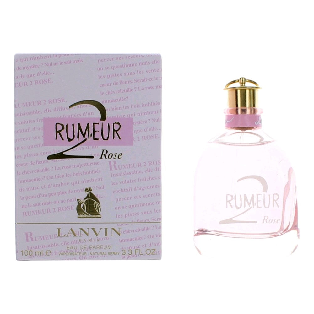 Bottle of Rumeur 2 Rose by Lanvin, 3.3 oz Eau De Parfum Spray for women