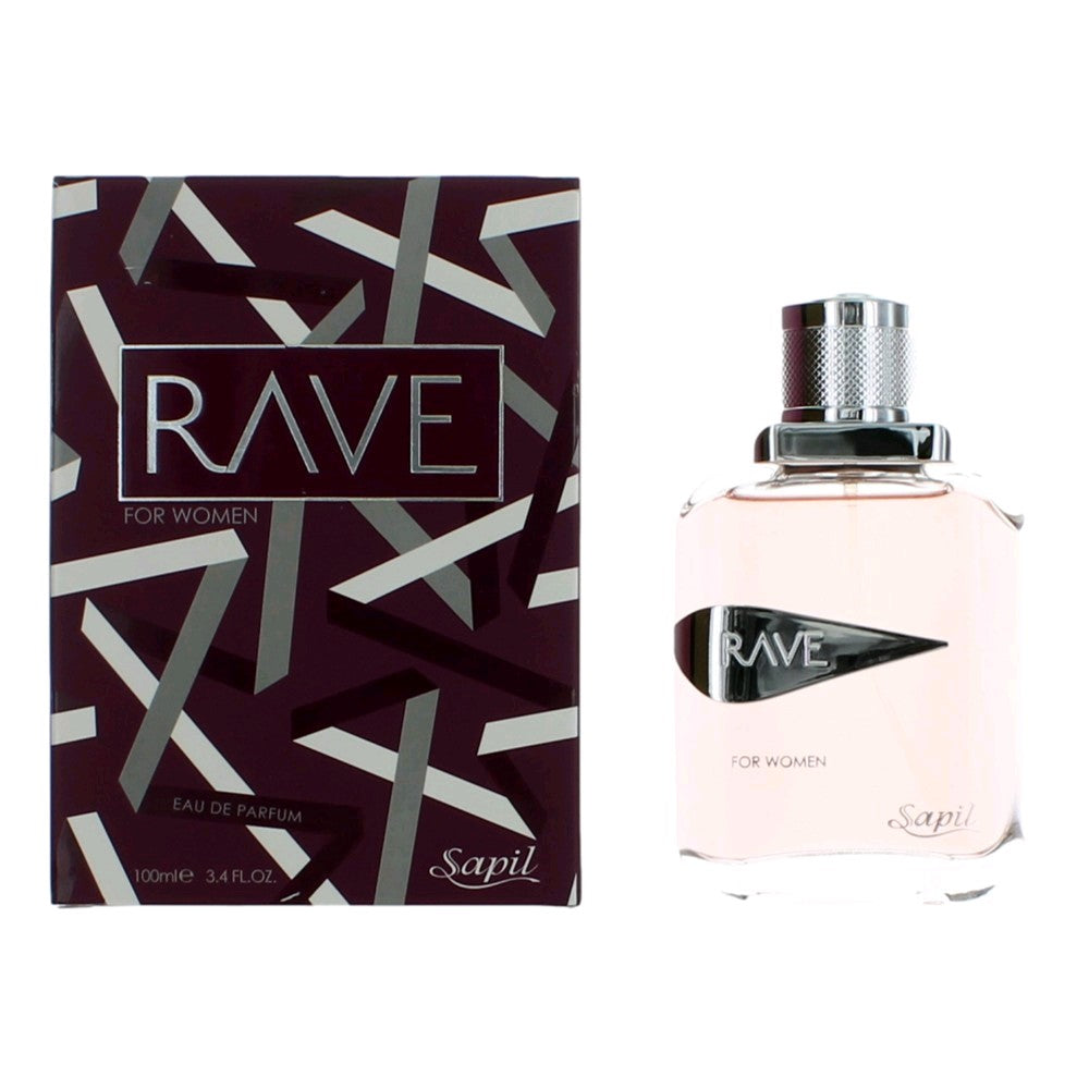 Bottle of Rave by Sapil, 3.4 oz Eau De Parfum Spray for Women