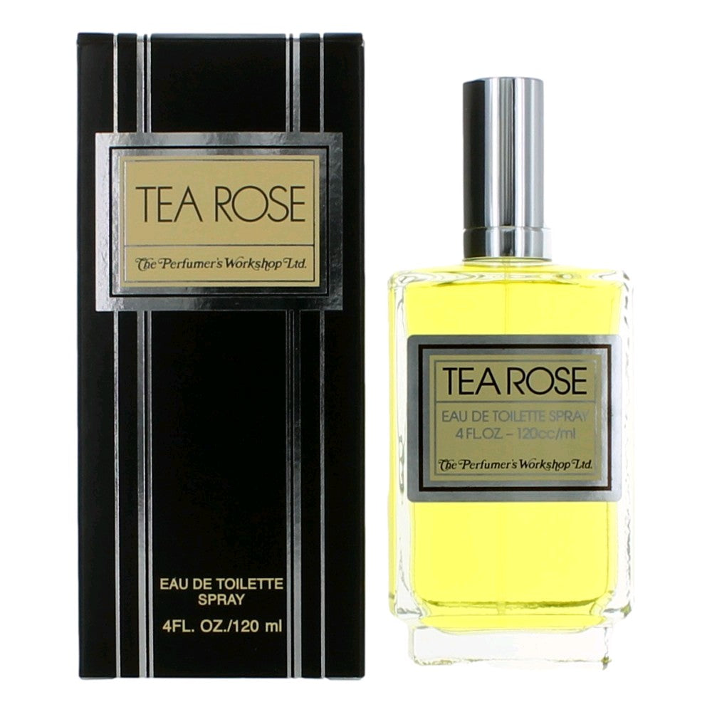 Bottle of Tea Rose by Perfumer's Workshop, 4 oz Eau De Toilette Spray for Women