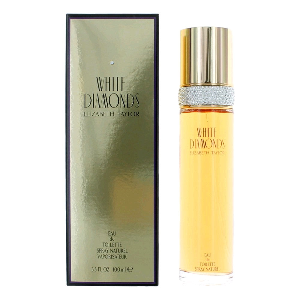 Bottle of White Diamonds by Elizabeth Taylor, 3.3 oz Eau De Toilette Spray for Women