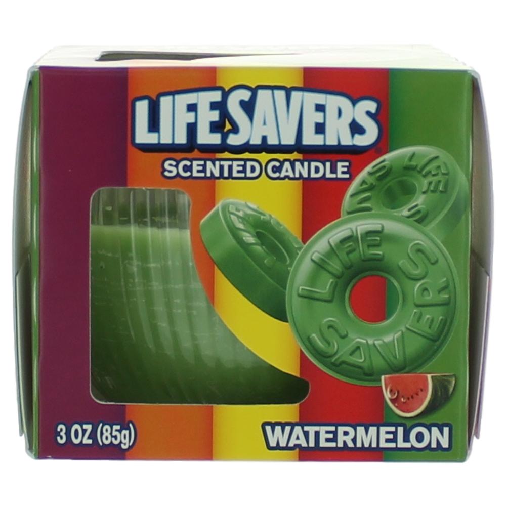 Bottle of Life Savers Scented Candle 3 oz Jar - Watermelon
