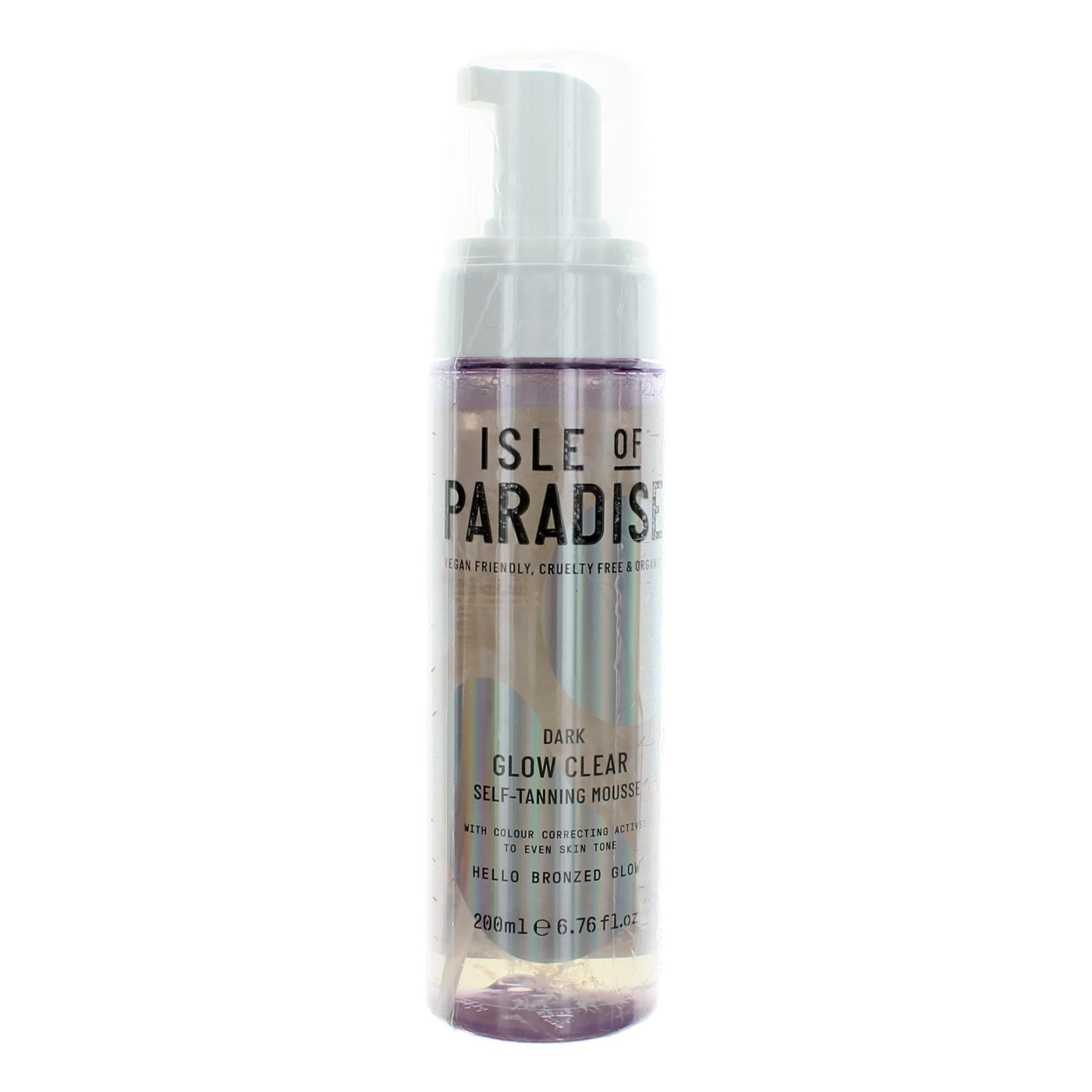 Bottle of Isle of Paradise Glow Clear by Isle of Paradise, 6.76 oz Self Tanning Mousse - Dark